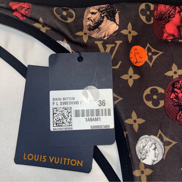NWT Louis Vuitton x Fornasetti Monogram Cameo Coins Bikini Bottom size 36 RARE - Picture 4 of 8